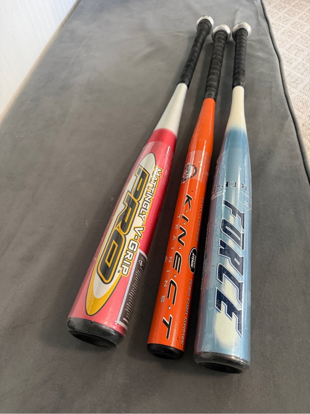 I have 14 new Player Youth Aluminum Baseball Bats - Pink, Orange, Light Blue